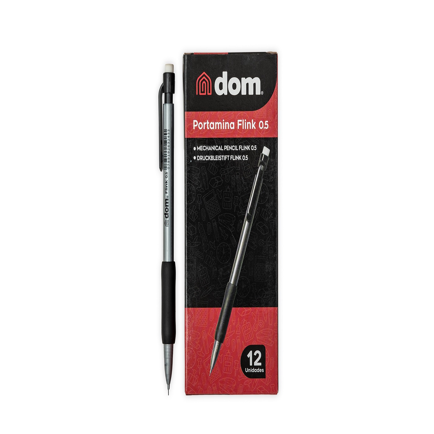  PORTAMINA 0.5MM DOM FLINK GRIS 