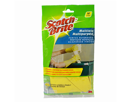  GUANTES LATEX 3M SCOTCH BRITE M AMAR.AFELP. 491M 