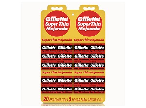  HOJA DE AFEITAR GILLETTE DP 20 ESTUCHES X 5 UN 