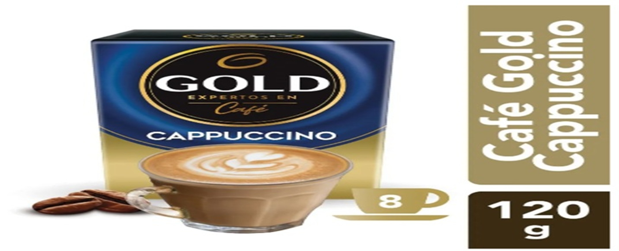  CAFE 15G X 8 UN GOLD CAPUCCINO INST SACHET 