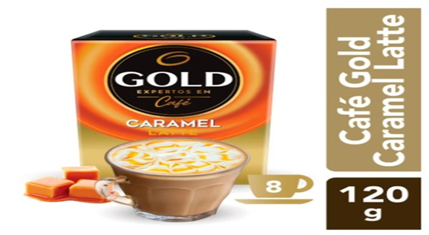  CAFE 15G X 8 UN GOLD CARAMEL LATTE INST SACHET 