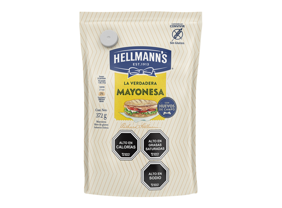  MAYONESA 372 GR DOYPACK HELLMANNS 