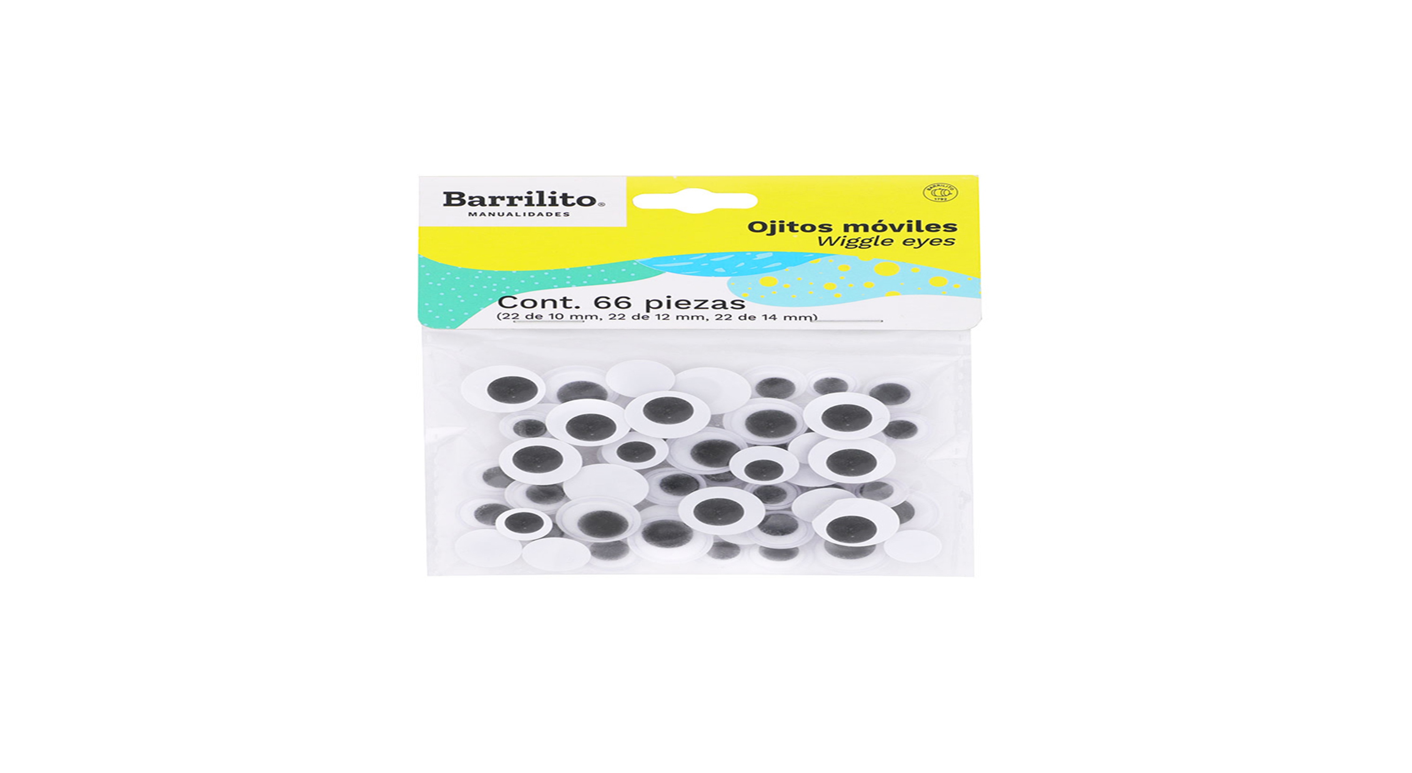  MANUALIDADES OJOS MOVILES TAMAO SURTIDOS PQT X 66 