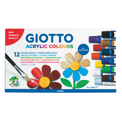  PINTURA ACRILICA 12 ML SET X 12 COLORES GIOTTO 