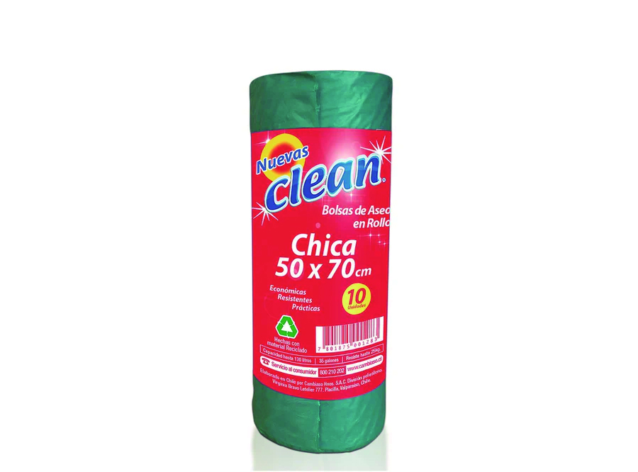  BOLSA BASURA ROLLO  50 X  70 PQ X 10 UN CLEANUP 