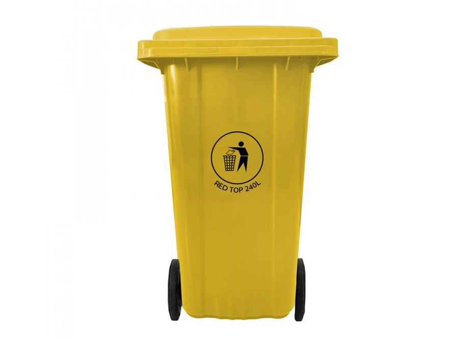  BASURERO T/MUNIC. 240 LT AM C/RUEDAS RED TOP 