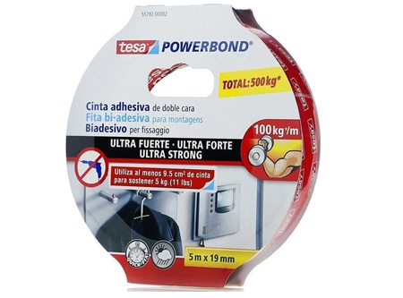  CINTA DOBLE CONT. 19 MM X 5 MT FUERTE POWER BOND 