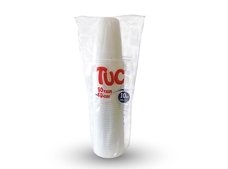  VASO DESECH. 110 ML 3.3 ONZ PQ X 50 UN BLANCO TUC 