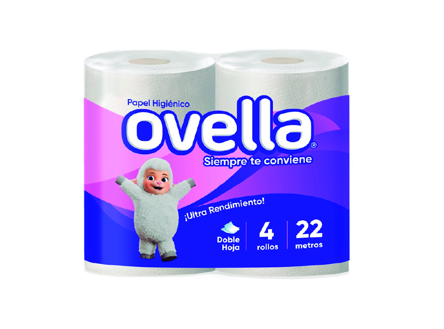  PAPEL HIG. 4 ROLLOS 22 MT. H/D OVELLA 