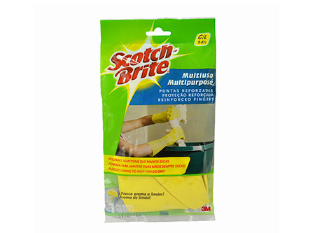 GUANTES LATEX 3M SCOTCH BRITE L AMAR.AFELP. 491L