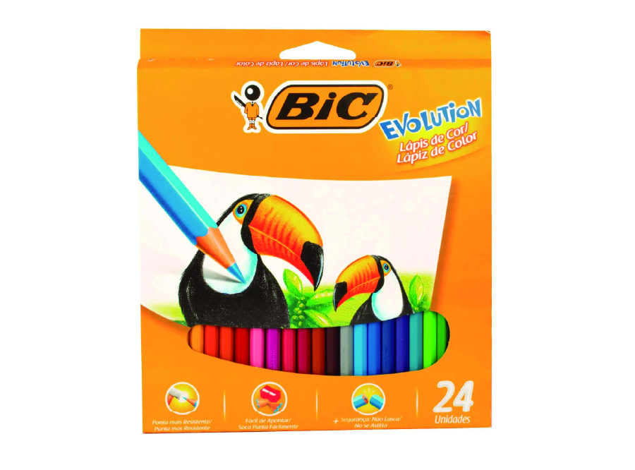  LAPIZ COLOR 24UN. HEXA. EVOLUTION BIC 