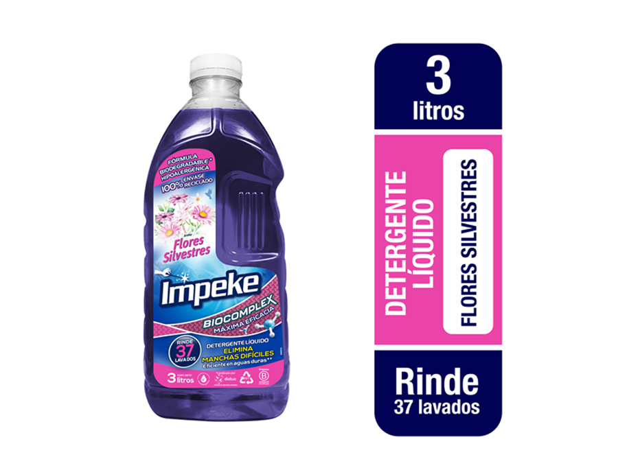  DETERGENTE LIQ. 3 LT. FLORES SILVESTRES IMPEKE 