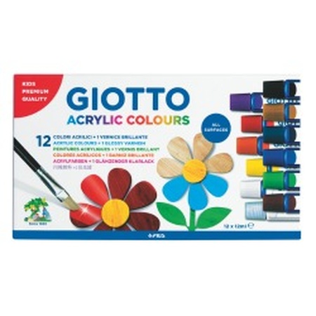 PINTURA ACRILICA 12 ML SET X 12 COLORES GIOTTO