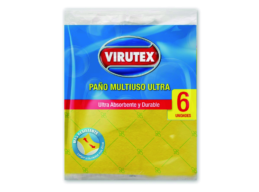 PANO MULTIUSO X 6 UN. 38X38 ULTRA VIRUTEX