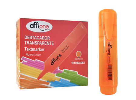  DESTACADOR NARANJA TRANSPARENTE OFFIONE 