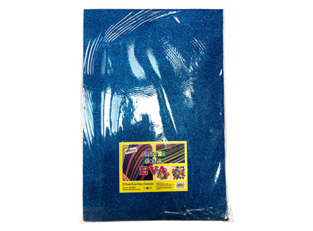  GOMA EVA GLITTER 40X60 AZUL X 10 UND OFFIONE 