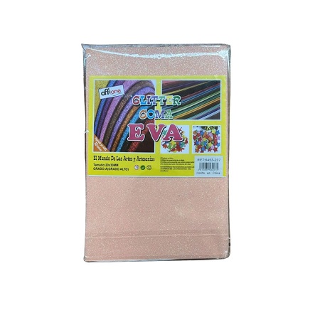  GOMA EVA 40X60 X 10 PLIEGOS GLITTER PIEL OFFIONE 