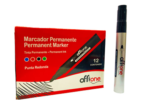  MARCADOR PERMAN.PTA REDONDA NEGRO 5.4MM OFFIONE 