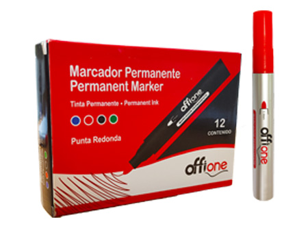  MARCADOR PERMAN.PTA REDONDA ROJO 5.4MM OFFIONE 