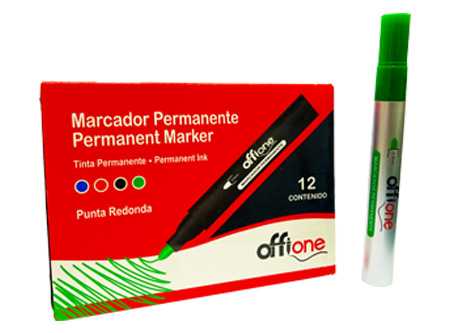  MARCADOR PERMAN.PTA REDONDA VERDE 5.4 MM OFFIONE 