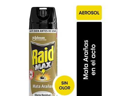  INSECTICIDA A/SOL 360 CC RAID MAX ARAÑA S/OLOR 