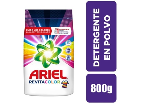  DETERGENTE POLVO 800 GR ARIEL REVITACOLOR 
