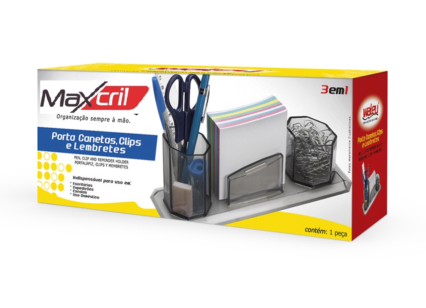 PORTALAPIZ CLIPS Y TACO CRISTAL MAXCRIL