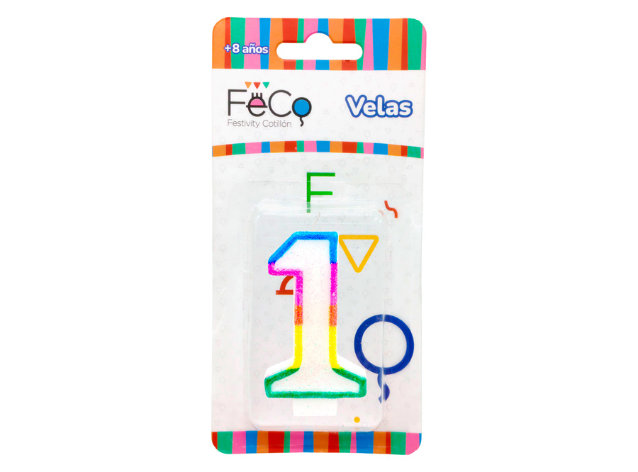  VELA CUMPLEAOS N. 1 X 1 UN FIESTAMANIA 