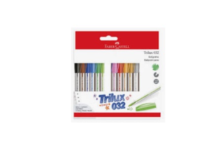 LAPIZ PASTA P.MED TRILUX 12 COL CAJA FABER CASTELL 