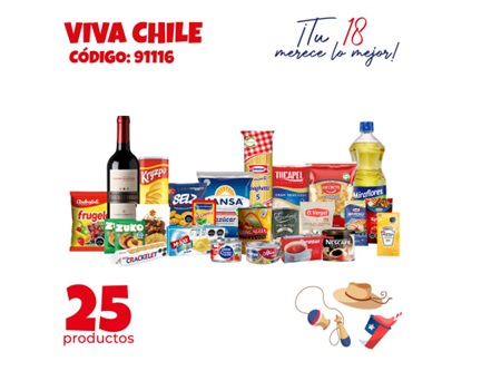  CANASTA 18 SEPTIEMBRE VIVA CHILE 
